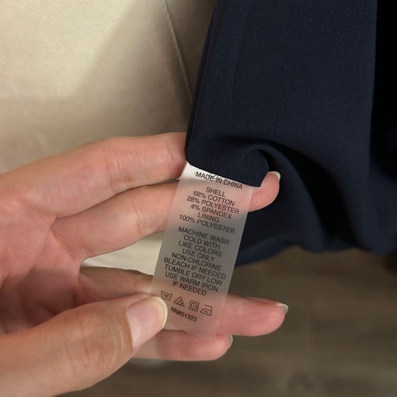 💙CHAUS New York M One-Button Trim Jacket Navy 🤍 - Picture 10 of 11